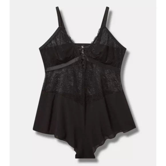๐ Black Lace Teddy Lingerie 2 2X 18 20 NWT Torrid New! - Picture 1 of 5